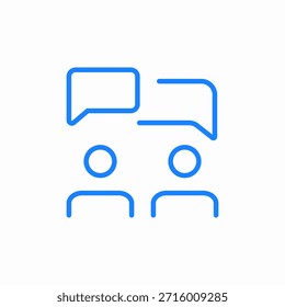 Vector de signo de ícono de conversación de chat