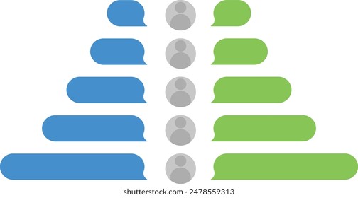 chatting conversation text concept flat design vector illustration