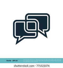 Chatting, Dialog, Discuss Speech Bubble Icon Vector Logo Template Illustration Design. Vector EPS 10.
