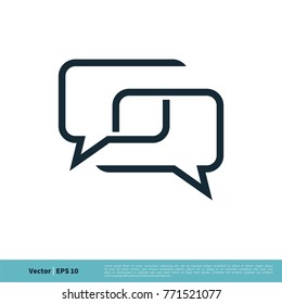 Chatting, Dialog, Discuss Speech Bubble Icon Vector Logo Template Illustration Design. Vector EPS 10.