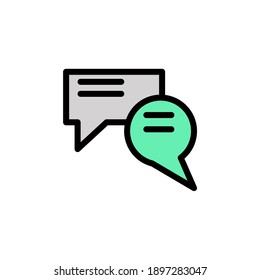 chatting filled line Icon. internet of think vector illustration on white background