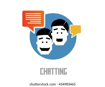 Chatting-Grafik. Flache Vektorgrafik.