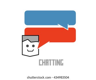 Gráfico de charla. Ilustración vectorial plana.