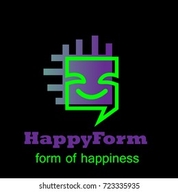 Chatting. Happy Logo. 