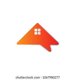 chatting home logo template