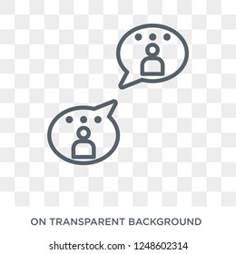 Chatting icon. Chatting design concept from Communication collection. Simple element vector illustration on transparent background.