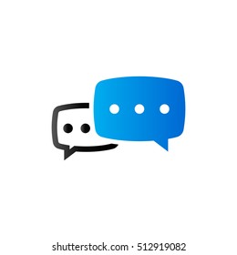 Chatting icon in duo tone color. Text bubbles communication