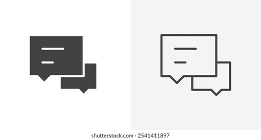 Chatting icon flat and simple set design