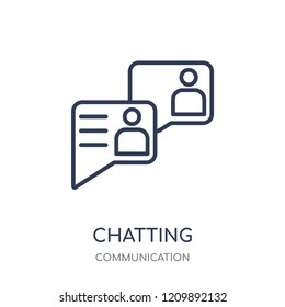 Chatting icon. Chatting linear symbol design from Communication collection. Simple outline element vector illustration on white background.
