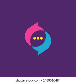 Chatting icon logo design element