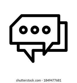 Chatting icon or logo isolated sign symbol vector illustration - high quality black style vector icons
