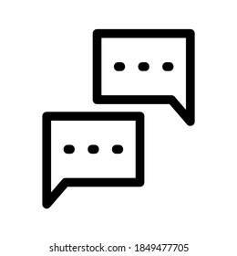 Chatting icon or logo isolated sign symbol vector illustration - high quality black style vector icons
