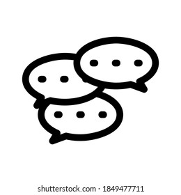 Chatting icon or logo isolated sign symbol vector illustration - high quality black style vector icons
