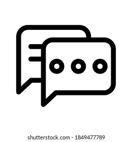 Chatting icon or logo isolated sign symbol vector illustration - high quality black style vector icons
