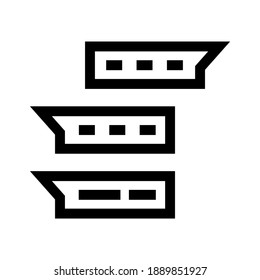 chatting icon or logo isolated sign symbol vector illustration - high quality black style vector icons
