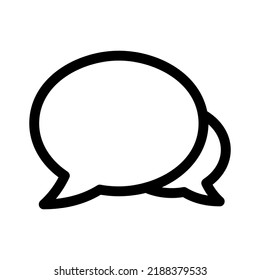 icono de charla o logotipo símbolo de señas aislado ilustración vectorial - iconos vectoriales de estilo negro de alta calidad
