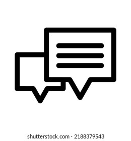 icono de charla o logotipo símbolo de señas aislado ilustración vectorial - iconos vectoriales de estilo negro de alta calidad
