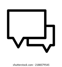 icono de charla o logotipo símbolo de señas aislado ilustración vectorial - iconos vectoriales de estilo negro de alta calidad
