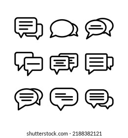 chatting icon or logo isolated sign symbol vector illustration - Collection of high quality black style vector icons
