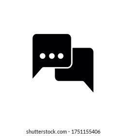 Chatting icon. Sending text message sign. Speech bubble symbol for web and mobile design element.