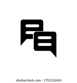 Chatting icon. Sending text message sign. Speech bubble symbol for web and mobile design element.