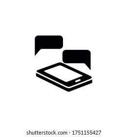 Chatting Icon. Textmeldungszeichen wird gesendet. Sprachblasensymbol für Web- und Mobile-Design-Element.