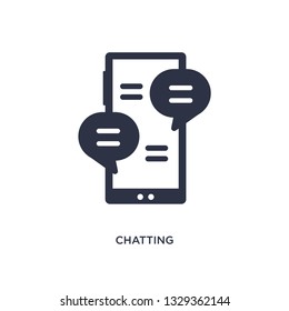 chatting icon. Simple element illustration from communication concept. chatting editable symbol design on white background. Can be use for web and mobile.