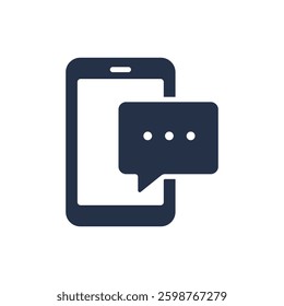 Chatting icon. Solid glyph series icon