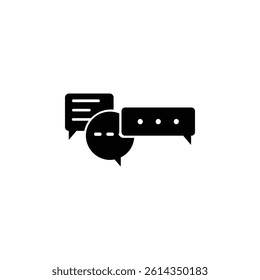 Chatting icon, symbolizing communication, conversation, and real-time digital interaction.