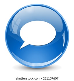 chatting icon /talk bubble  button