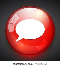 chatting icon /talk bubble  button