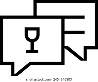chatting icon. Thin linear style design isolated on white background
