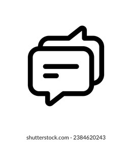 Chatting icon in trendy outline style isolated on white background. Chatting silhouette symbol for your website design, logo, app, UI. Vector illustration, EPS10.