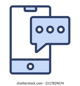 chatting Icon. User interface Vector Illustration, As a Simple Vector Sign and Trendy Symbol in Line Art Style, for Design and Websites, or Mobile Apps,