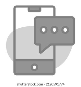 chatting Icon. User interface Vector Illustration, As a Simple Vector Sign and Trendy Symbol in Line Art Style, for Design and Websites, or Mobile Apps,