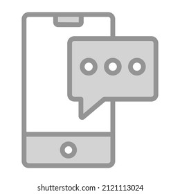 chatting Icon. User interface Vector Illustration, As a Simple Vector Sign and Trendy Symbol in Line Art Style, for Design and Websites, or Mobile Apps,