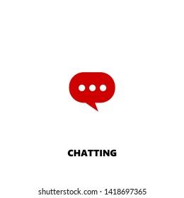 chatting icon. chatting vector design. sign design. red color