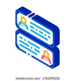 Chatting Icon Vector. Isometric Chatting sign. color isolated symbol illustration