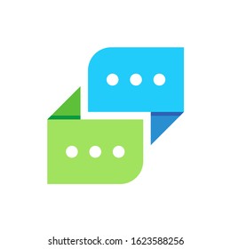 Chatting Icon Vector Logo Template