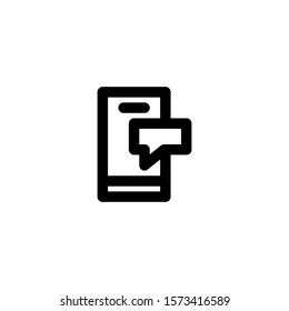 Chatting inbox building line icon. linear style sign for mobile concepts and web design. Outline vector chatting icon. Symbols, logo illustrations. Vector image