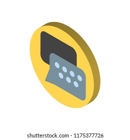 Chatting isometric left top view 3D icon