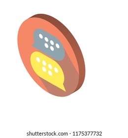 Chatting isometric left top view 3D icon
