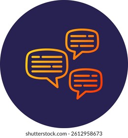 Chatting Line Circle Gradient Style