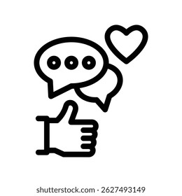 chatting line icon illustration vector graphic. Simple element illustration vector graphic, suitable for app, websites, and presentations isolated on white background
