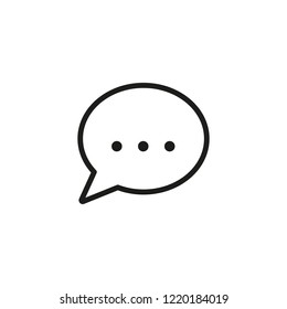 Chatting line icon. Text in speech bubble. Dialog concept. Can be used for topics like monologue, text, contact, blog