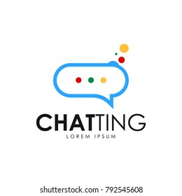 Chatting logo. Chat logo. Bubble chat logo . Logo Template