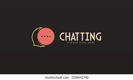 Chatting Logo Design Concept Vector. Bubble Chat Logo Template Vector