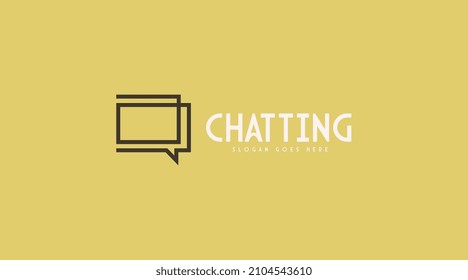 Design-Konzept für Chatting-Logos, Vektorgrafik. Vorlage für Blase-Chat-Logos, Vektorgrafik