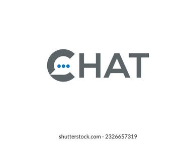 Chatting logo design vector template
