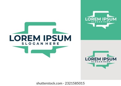 plantilla vectorial de icono de logotipo de charla